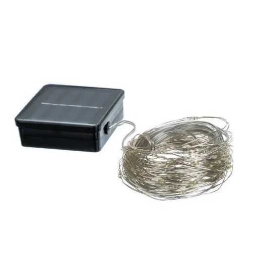 Napelemes karácsonyi világítás 100 LED meleg fényű fehér szín - 3