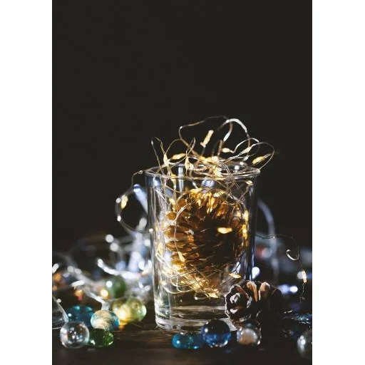 Napelemes karácsonyi világítás 100 LED meleg fényű fehér szín - 5