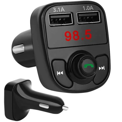 Bluetooth FM transmitter 2xUSB csatlakozóval fekete - 1