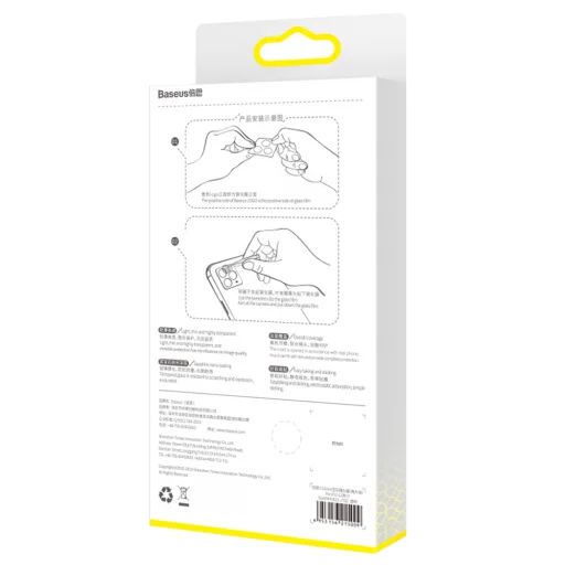 iPhone 12 Pro MAX Baseus 2x 0.25mm kameralencse védő üvegfólia (SGAPIPH61P-JT02) - 9