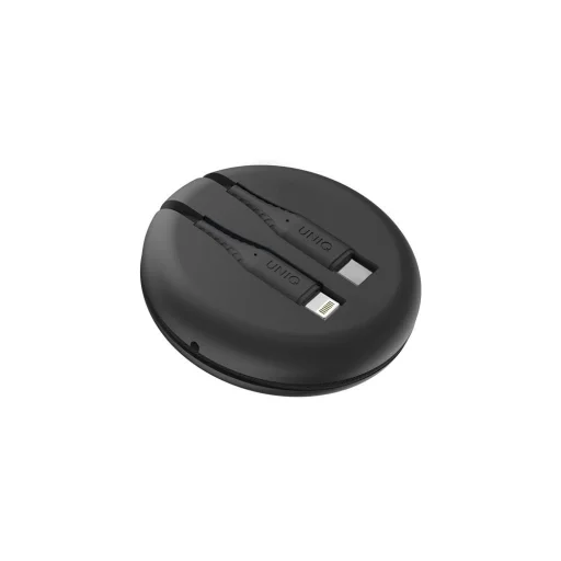 UNIQ MFI Halo Lightning - USB Type-C 18W visszatekerhető kábel 1,2m midnight black - 3