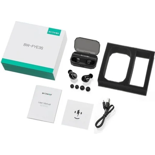 Blitzwolf BW-FYE3S TWS vezeték nélküli fülhallgató kijelzővel Bluetooth 5.0 fekete - 5