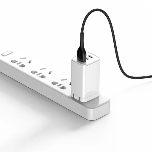 USB / USB Type C 40 W kábel + Huawei / Honor okosóra vezeték nélküli Qi töltő fekete Baseus 2in1 (CA1T2-G1) - 2