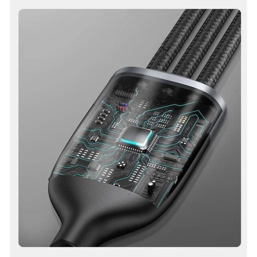 Baseus 3in1 USB - Lightning / USB Type C / micro USB kábel 1.2m 5A 480 Mbps 40W zöld (CA1T3-06) - 16