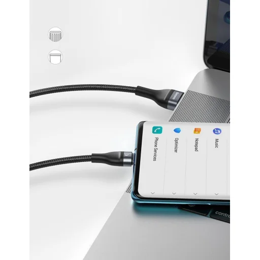 Baseus 3in1 USB - Lightning / USB Type C / micro USB kábel 1.2m 5A 480 Mbps 40W zöld (CA1T3-06) - 19
