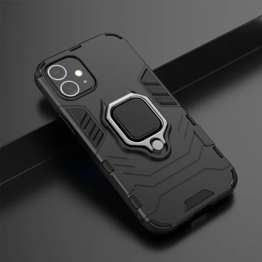 iPhone 12 mini Armor Ring mágneses tok fekete - 5