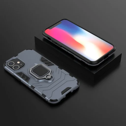 iPhone 12 mini Armor Ring mágneses tok kék - 9