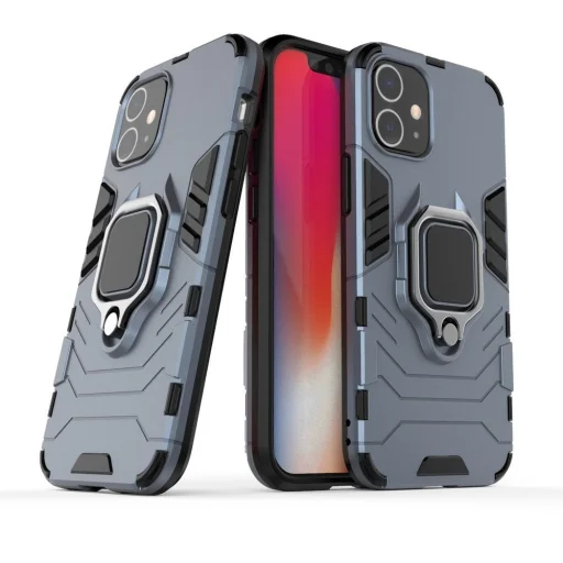 iPhone 12 mini Armor Ring mágneses tok kék - 1