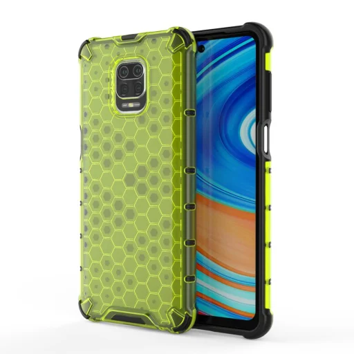 Honeycomb armor TPU tok Xiaomi Redmi Note 9 Pro / Redmi Note 9S zöld - 1