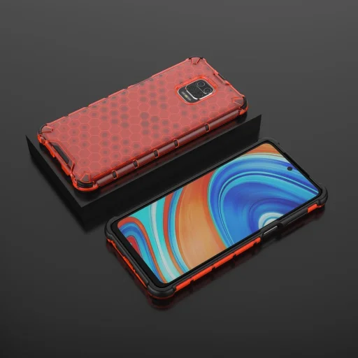 Honeycomb armor TPU tok Xiaomi Redmi Note 9 Pro / Redmi Note 9S piros - 12