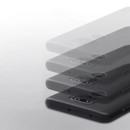 Nillkin Super Frosted Shield tok + kihajtható támaszték Xiaomi Redmi 10X 4G / Xiaomi Redmi Note 9 fekete - 11