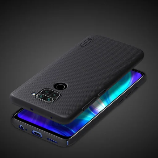 Nillkin Super Frosted Shield tok + kihajtható támaszték Xiaomi Redmi 10X 4G / Xiaomi Redmi Note 9 fekete - 12