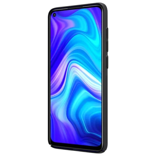 Nillkin Super Frosted Shield tok + kihajtható támaszték Xiaomi Redmi 10X 4G / Xiaomi Redmi Note 9 fekete - 2
