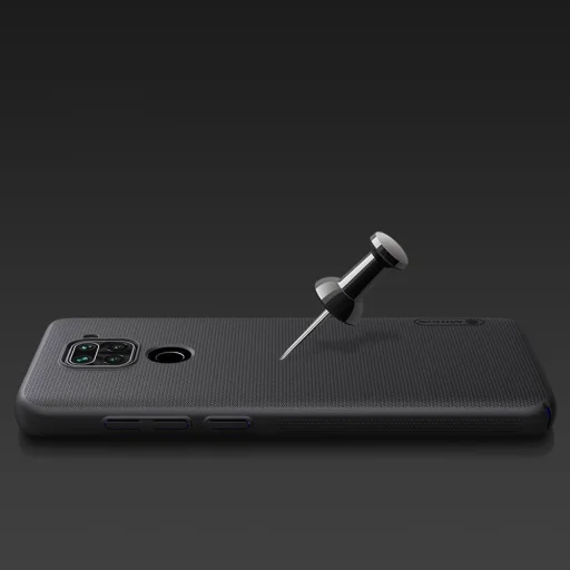 Nillkin Super Frosted Shield tok + kihajtható támaszték Xiaomi Redmi 10X 4G / Xiaomi Redmi Note 9 fekete - 10