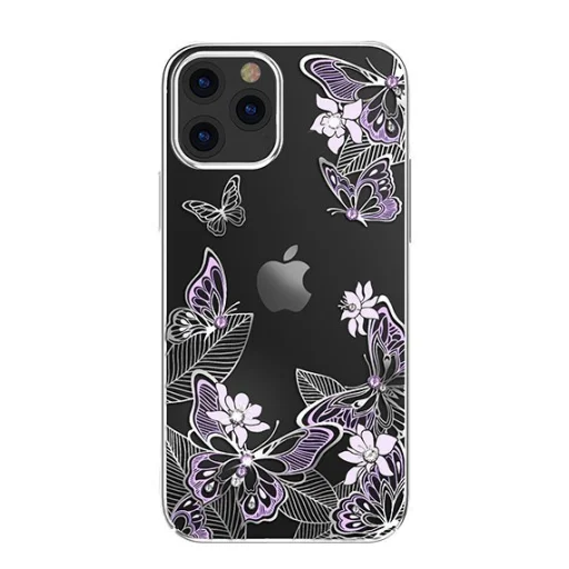 iPhone 12/ 12 Pro Kingxbar Butterfly Series tok Swarovski kristállyal lila - 1