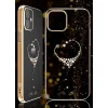iPhone 12 mini Kingxbar Wish Series tok Swarovski kristállyal fekete thumbnail