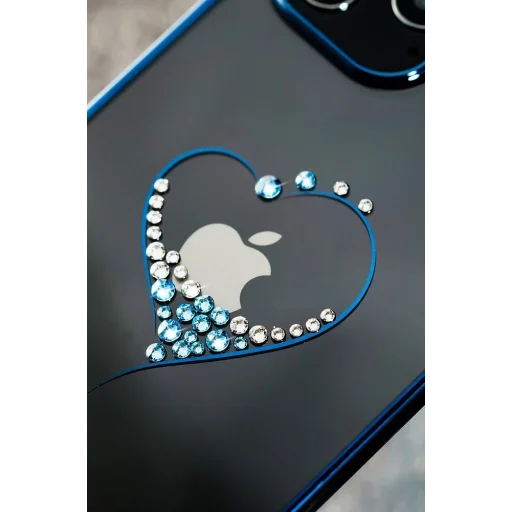 iPhone 12 mini Kingxbar Wish Series tok Swarovski kristállyal fekete - 8