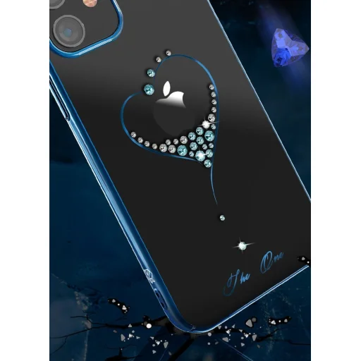 iPhone 12 mini Kingxbar Wish Series tok Swarovski kristállyal fekete - 7