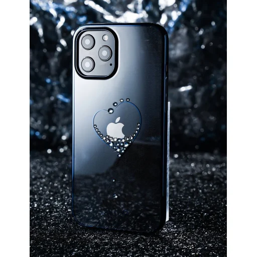 iPhone 12 mini Kingxbar Wish Series tok Swarovski kristállyal fekete - 9