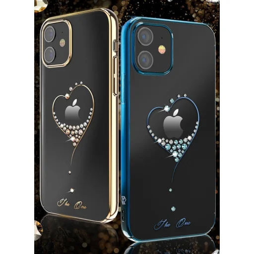 iPhone 12 mini Kingxbar Wish Series tok Swarovski kristállyal fekete - 5