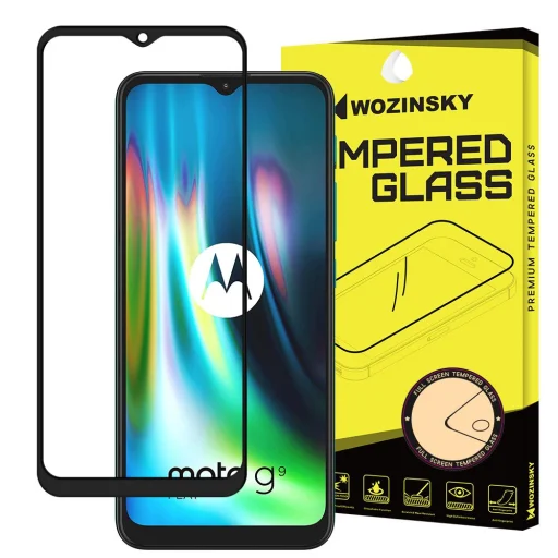 Motorola Moto G9 Play / Moto E7 Plus Wozinsky Super Tough kijelzővédő üvegfólia fekete - 1