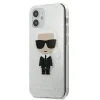 iPhone 12 mini Karl Lagerfeld KLHCP12SPCUTRIKSL Ikonik Glitter Karl tok ezüst thumbnail