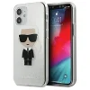 iPhone 12 mini Karl Lagerfeld KLHCP12SPCUTRIKSL Ikonik Glitter Karl tok ezüst thumbnail