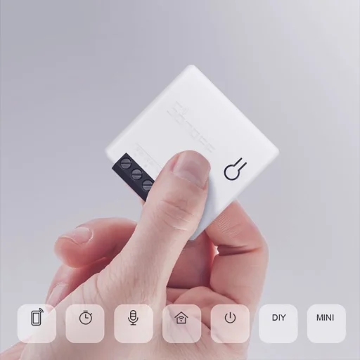 Sonoff MINI Wi-Fi vezeték nélküli okos kapcsoló (kapcsoló dobozba) fehér (IM190416001) - 5