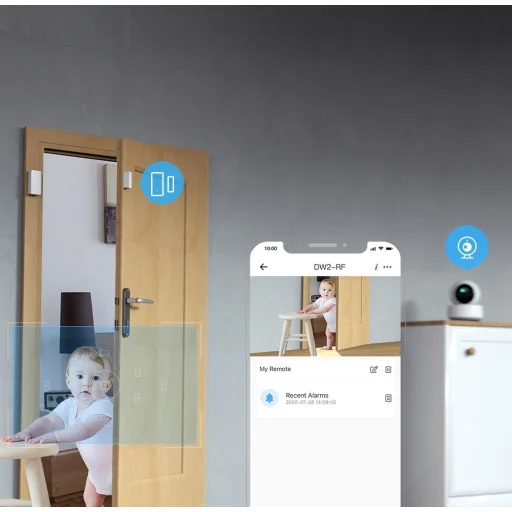 Sonoff DW2 RF Vezeték nélküli ajtó és ablak nyitás érzékelő 433 MHz RF fehér (M0802070003) - 9
