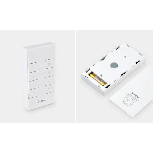 Sonoff RM433 (akkumulátorral) vezeték nélküli távirányító 433 MHz fehér (IM190314042) - 10