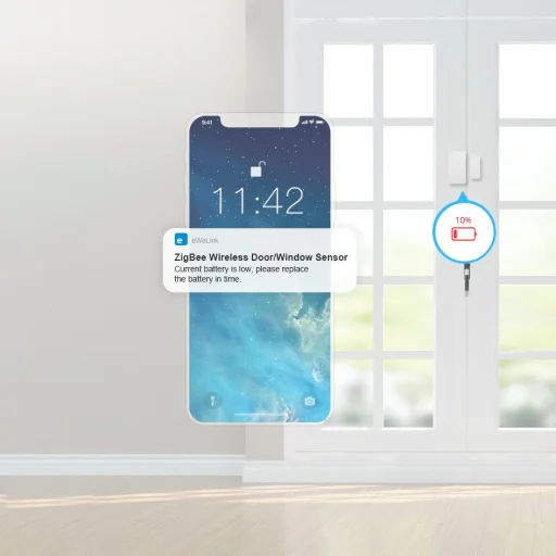 Sonoff SNZB-04 ZigBee (akkumulátorral) Vezeték nélküli ajtó és ablak nyitás érzékelő fehér (SNZB-04) - 10