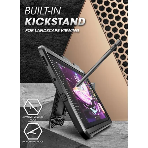Supcase Unicorn Beetle Pro tok Samsung Galaxy Tab S6 Lite 10.4 P610/P615 fekete - 6