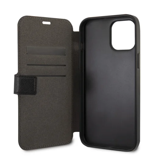 iPhone 12 Pro MAX Guess Saffiano GUFLBKP12LVSATMLBK fliptok fekete - 5