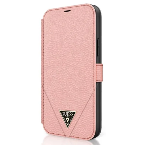 iPhone 12/ 12 Pro Guess Saffiano GUFLBKP12MVSATMLPI fliptok pink - 2