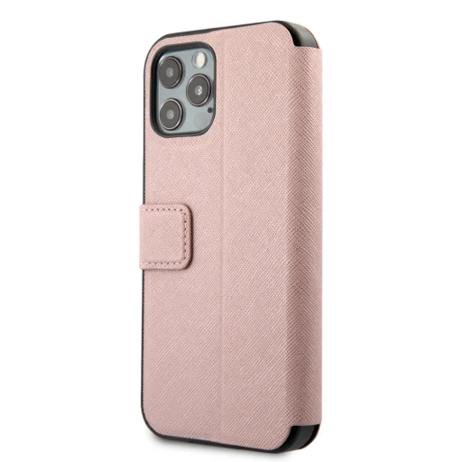 iPhone 12/ 12 Pro Guess Saffiano GUFLBKP12MVSATMLPI fliptok pink - 4