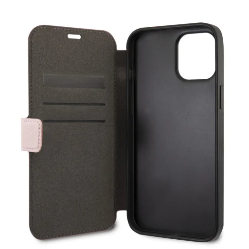 iPhone 12/ 12 Pro Guess Saffiano GUFLBKP12MVSATMLPI fliptok pink - 5