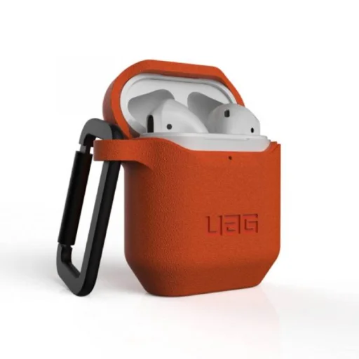 UAG Standard Issue Apple Airpods 1/2 fokozott védelmet nyújtó ütésálló szilikon tok narancssárga - 1