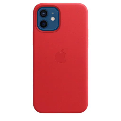 iPhone 12/ 12 Pro Apple gyári valódi bőr tok piros (MHKD3ZM/A) - 1