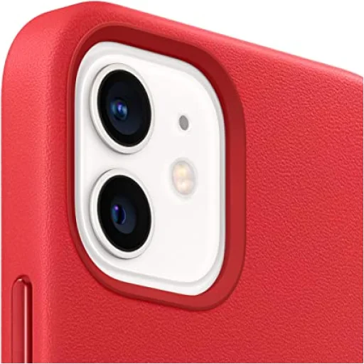 iPhone 12/ 12 Pro Apple gyári valódi bőr tok piros (MHKD3ZM/A) - 3