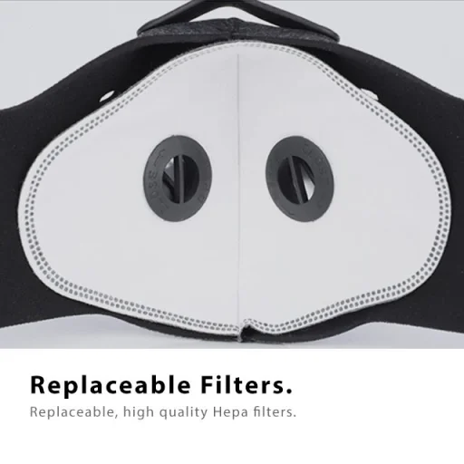 FDTwelve F1 orr- és szájmaszk szűrővel mosható fekete - 11