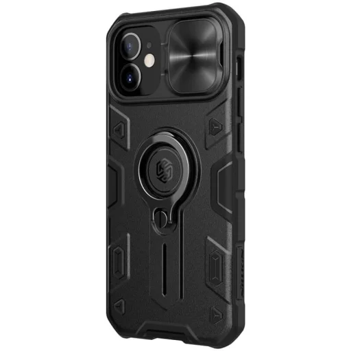 iPhone 12 mini Nillkin CamShield Armor tok fekete - logo kivágás nélkül - 2