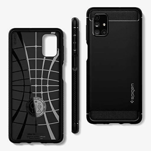 Spigen Rugged Armor tok Samsung M51 fekete (ACS01457) - 4