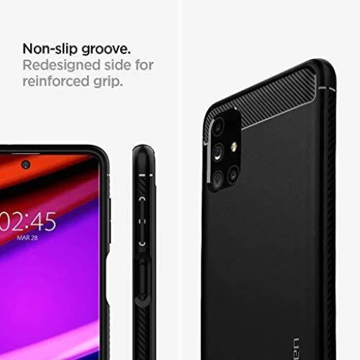 Spigen Rugged Armor tok Samsung M51 fekete (ACS01457) - 5