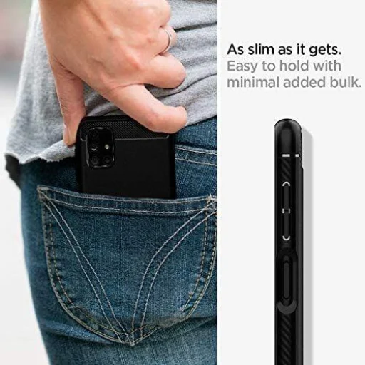 Spigen Rugged Armor tok Samsung M51 fekete (ACS01457) - 7