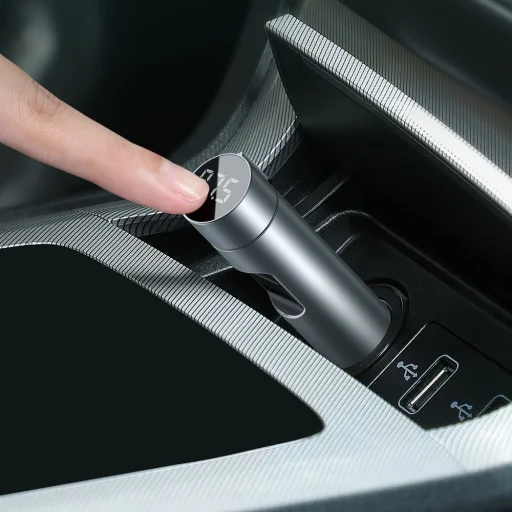 Baseus Bluetooth 5.0 FM Transmiter és autós töltő 2xUSB 3A 18W PPS QC 3.0 AFC FCP ezüst (CCNLZ-C0S) - 2