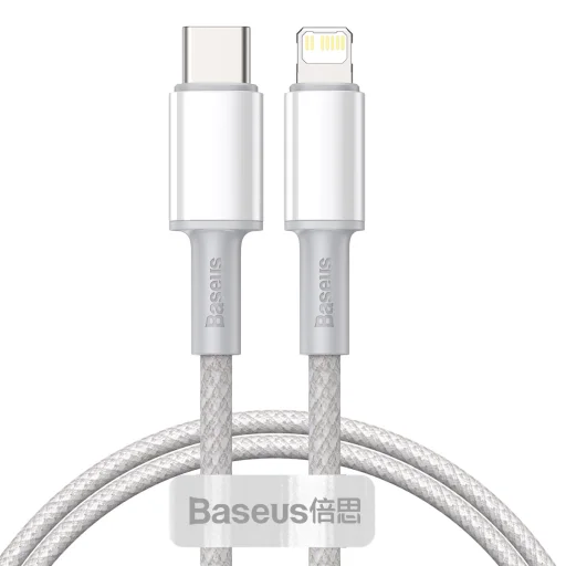Baseus USB Type-C - Lightning kábel PD 20W 1m fehér (CATLGD-02) - 1