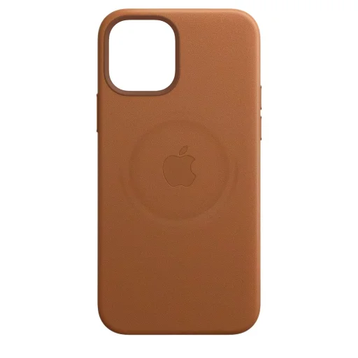Apple gyári valódi bőr tok iPhone 12 mini Saddle Brown (MHK93ZM/A) - 2