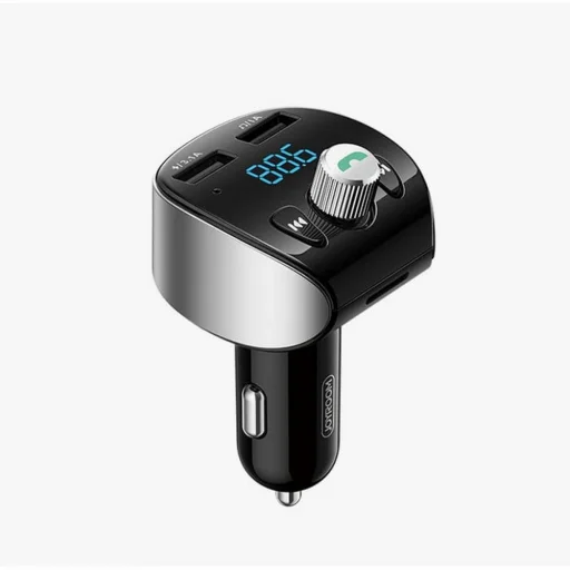 Bluetooth FM Transmitter + Joyroom 2xUSB szivargyújtós töltő fekete (JR-CL02) - 6