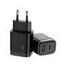 JOYROOM L-QP182 1xUSB-A ÉS 1xUSB-C HÁLÓZATI TÖLTŐ ADAPTER 18W PD3.0/QC3.0 FEKETE thumbnail