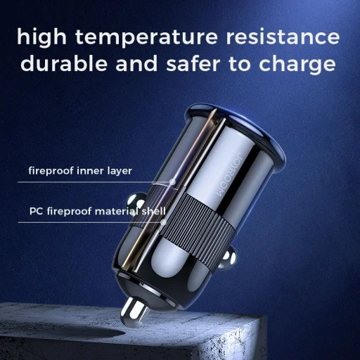 JOYROOM C-A06 2xUSB SZIVARGYÚJTÓS TÖLTŐ 3.1A FEKETE - 4